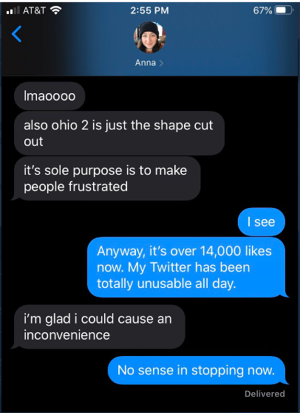 Calcaterra text conversation